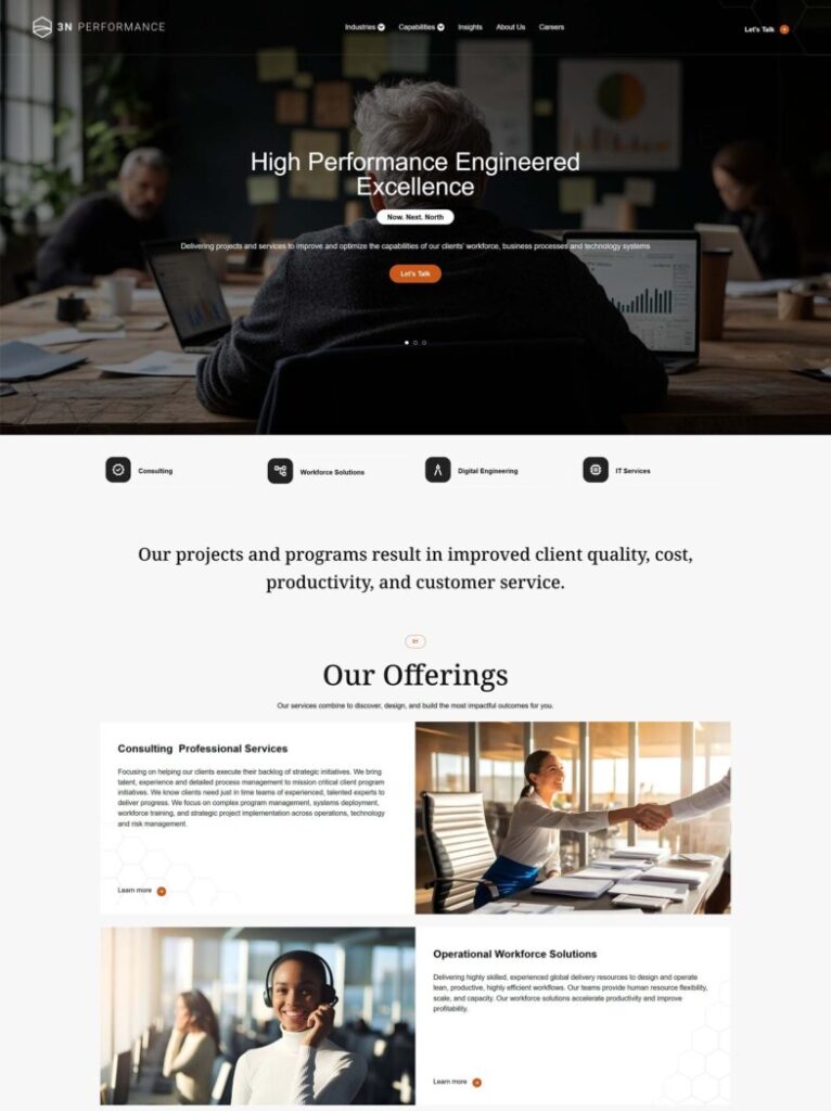3N Performance website designed and built by Northern Monkeys