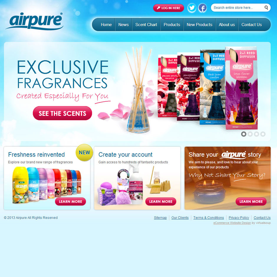 airpure website designed and built by Northern Monkeys