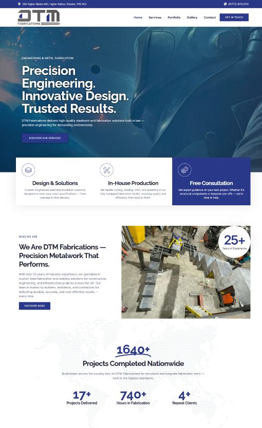 DTM website designed and built by Northern Monkeys